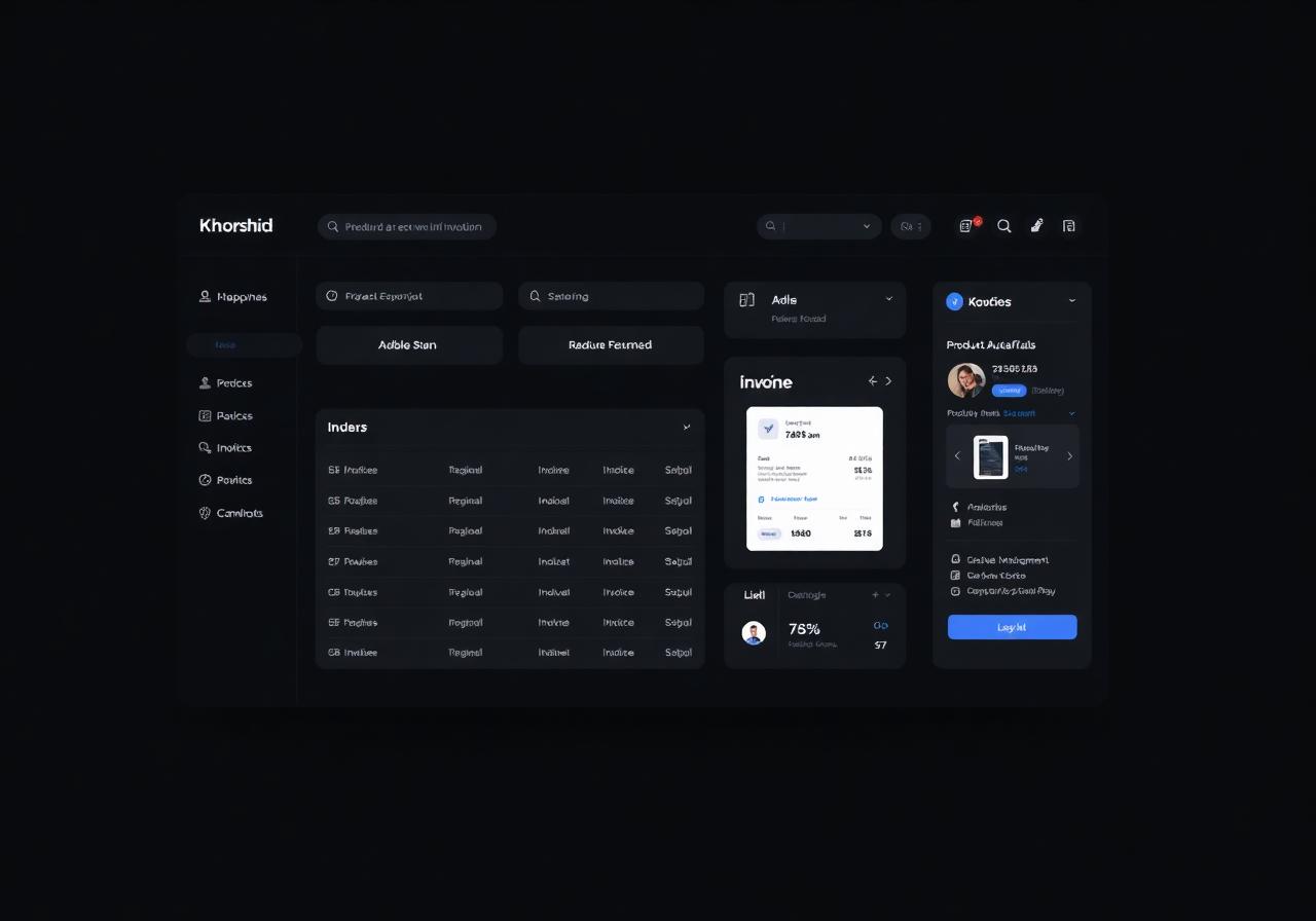 Khorshid interface mockup
